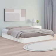 Detailed information about the product Bed Frame White 153x203 cm Queen Size Solid Wood