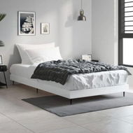 Detailed information about the product Bed Frame White 92x187 Cm Single Bed Size Engineered Wood