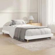 Detailed information about the product Bed Frame White 92x187 cm Single Size Engineered Wood