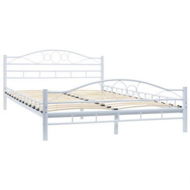 Detailed information about the product Bed Frame White Metal 137x187 cm Double Size