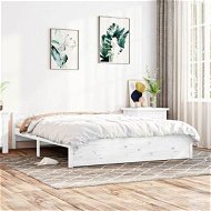 Detailed information about the product Bed Frame White Solid Wood 153x203 cm Queen Size