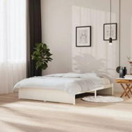 Detailed information about the product Bed Frame White Solid Wood 153x203 cm Queen Size