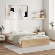 Detailed information about the product Bed Frame with Drawers Sonoma Oak 150x200 cm Engineered Wood