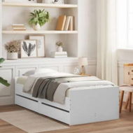 Detailed information about the product Bed Frame with Drawers White 90x190 cm