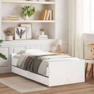 Detailed information about the product Bed Frame with Drawers White 90x190 cm