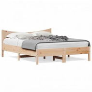 Detailed information about the product Bed Frame with Headboard 150x200 cm Solid Wood Pine