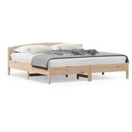 Detailed information about the product Bed Frame with Headboard 183x203 cm King Size Solid Wood Pine