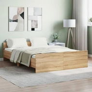 Detailed information about the product Bed Frame with Headboard and Footboard Sonoma Oak 135x190 cm