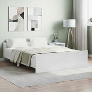 Detailed information about the product Bed Frame with Headboard and Footboard White 135x190 cm