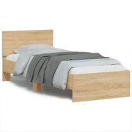 Detailed information about the product Bed Frame with Headboard and LED Lights Sonoma Oak 90x190 cm