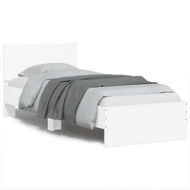 Detailed information about the product Bed Frame with Headboard and LED Lights White 90x190 cm