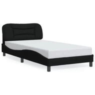 Detailed information about the product Bed Frame with Headboard Black 106x203 cm King Single Size Fabric