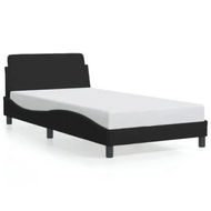 Detailed information about the product Bed Frame with Headboard Black 107x203 cm Velvet