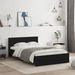 Bed Frame with Headboard Black 135x190 cm. Available at Crazy Sales for $279.95