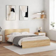 Detailed information about the product Bed Frame with Headboard Sonoma Oak 150x200 cm