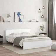 Detailed information about the product Bed Frame with Headboard White 150x200 cm