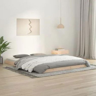 Bed Frame without Mattress 150x200 cm Solid Wood Pine