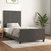 Bed Frame without Mattress Dark Grey 107x203 cm King Single Size Velvet. Available at Crazy Sales for $209.95