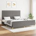 Bed Frame without Mattress Dark Grey 152x203 cm Queen Fabric. Available at Crazy Sales for $309.95