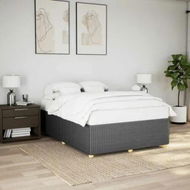 Detailed information about the product Bed Frame without Mattress Dark Grey Double Fabric
