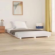 Detailed information about the product Bed Frame without Mattress White 135x190 cm Solid Wood Pine