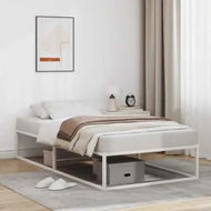 Detailed information about the product Bed Frame without Mattress White 92x187 cm Single Metal