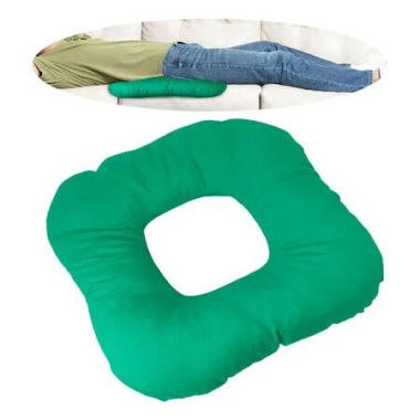 Bed Sore Cushion Donut Pillow, Soft Butt Hemorrhoid Pillow for Sitting Tailbone Postpartum Doughnut Pillow Pad for Butt Positioning, 12x12 Inch