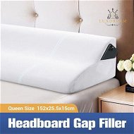 Detailed information about the product Bed Wedge Pillow Gap Filler Stopper Headboard Mattress Queen Size Foam Bedrest Comfortable Support Cushion Side Storage White 152x25.5x15cm