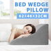 Bed Wedge Pillow Memory Foam Cushion Back and Head Support Velvet Cover Gray. Available at Crazy Sales for $39.58