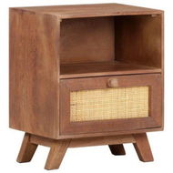 Detailed information about the product Bedside Cabinet 40x30x50 Cm Solid Mango Wood