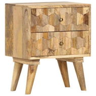 Detailed information about the product Bedside Cabinet 40x30x50 cm Solid Mango Wood