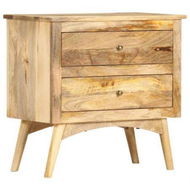 Detailed information about the product Bedside Cabinet 65x35x60 cm Solid Mango Wood