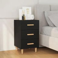 Detailed information about the product Bedside Cabinet Black 40x40x66 cm Engineered Wood