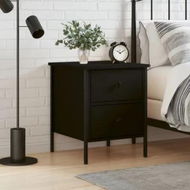 Detailed information about the product Bedside Cabinet Black 40x42x50 cm Engineered Wood