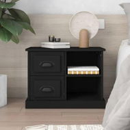 Detailed information about the product Bedside Cabinet Black 60x35.5x45 cm