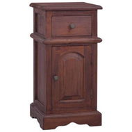 Detailed information about the product Bedside Cabinet Classical Brown Solid Mahogany Wood