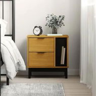 Detailed information about the product Bedside Cabinet FLAM 49x35x50 cm Solid Wood Pine