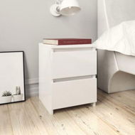 Detailed information about the product Bedside Cabinet High Gloss White 30x30x40 Cm Chipboard