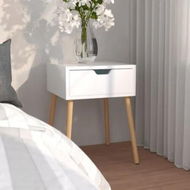 Detailed information about the product Bedside Cabinet High Gloss White 40x40x56 cm Engineered Wood