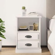 Detailed information about the product Bedside Cabinet High Gloss White 43x36x60 Cm