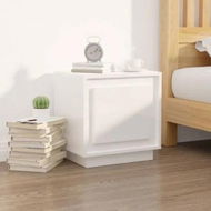 Detailed information about the product Bedside Cabinet High Gloss White 44x35x45 cm Engineered Wood