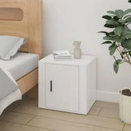 Detailed information about the product Bedside Cabinet High Gloss White 50x39x47 cm