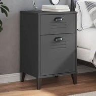 Detailed information about the product Bedside Cabinet VIKEN Anthracite Grey Engineered Wood