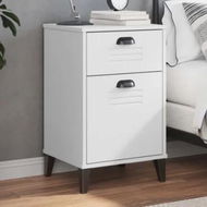 Detailed information about the product Bedside Cabinet VIKEN White Engineered Wood