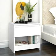 Detailed information about the product Bedside Cabinet White 40x30x39 cm Engineered Wood