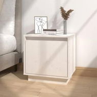 Detailed information about the product Bedside Cabinet White 40x30x40 cm Solid Wood Pine