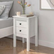 Detailed information about the product Bedside Cabinet White 40x35x61.5 cm Solid Wood Pine