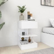 Detailed information about the product Bedside Cabinet White 40x35x65 cm Engineered Wood