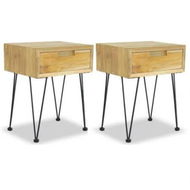 Detailed information about the product Bedside Cabinets 2 pcs 40x30x50 cm Solid Teak