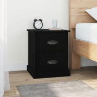 Detailed information about the product Bedside Cabinets 2 pcs Black 39x39x47.5 cm Engineered Wood